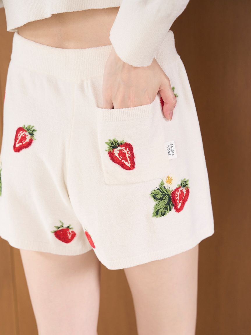 SNIDEL HOME「ストロベリーニットショートパンツ」|ルームウェア|