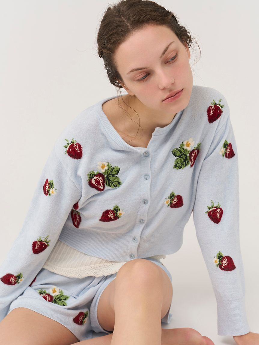 SNIDEL HOME「ストロベリーニットショートパンツ」|ルームウェア|
