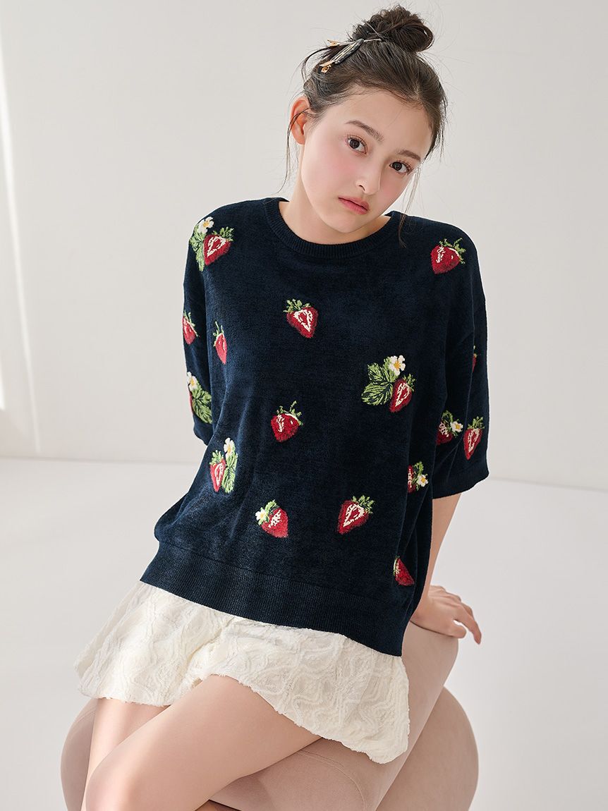 SNIDEL HOME「ストロベリーニットプルオーバー」|ルームウェア|