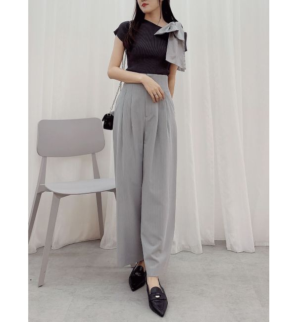 MERCURYDUO「ピンストライプコルセットタックパンツ」|その他|