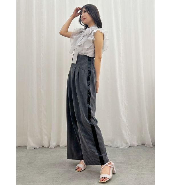 MERCURYDUO「ピンストライプコルセットタックパンツ」|その他|