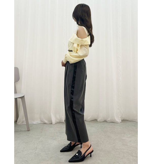 MERCURYDUO「ピンストライプコルセットタックパンツ」|その他|