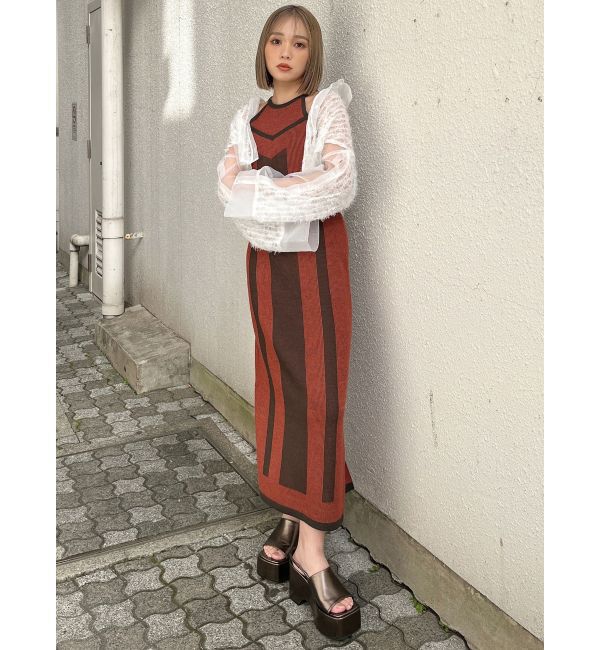 MURUA「レイヤードライクニットキャミワンピース」|ワンピース|