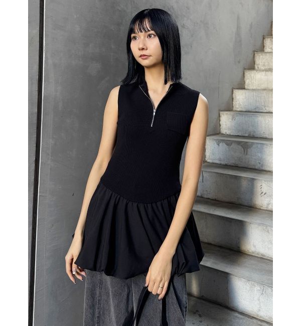 MURUA「ピンストライプバルーントップス」|ワンピース|