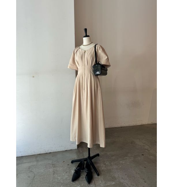 LAGUNAMOON「【追加生産/新色追加】フロントZIPウエストタックワンピース」|ワンピース|