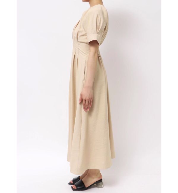 LAGUNAMOON「【追加生産/新色追加】フロントZIPウエストタックワンピース」|ワンピース|