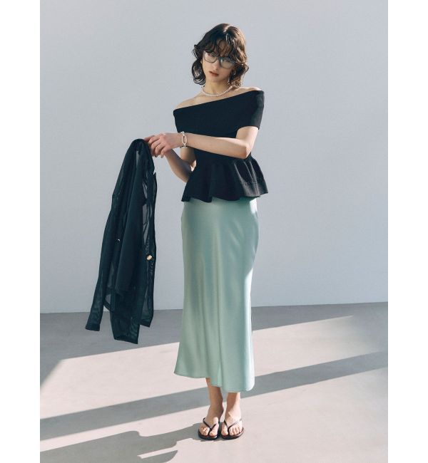 LAGUNAMOON「ペプラムオフショルニットプルオーバー」|ニット・セーター|