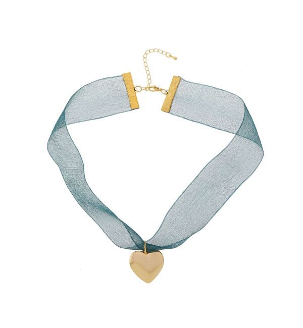 EVRIS「HEART CHOKERネックレス」|ネックレス|ブルー