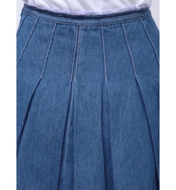 EVRIS「プリーツデニムミニスカート」|スカート|