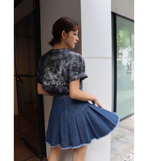 EVRIS「プリーツデニムミニスカート」|スカート|