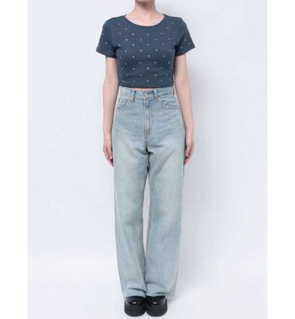 EVRIS「ラインストーンコンパクトＴシャツ」|Tシャツ・カットソー|