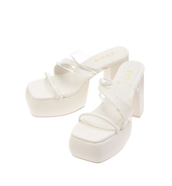 EVRIS「コクーンチャンキーヒールサンダル」|サンダル|