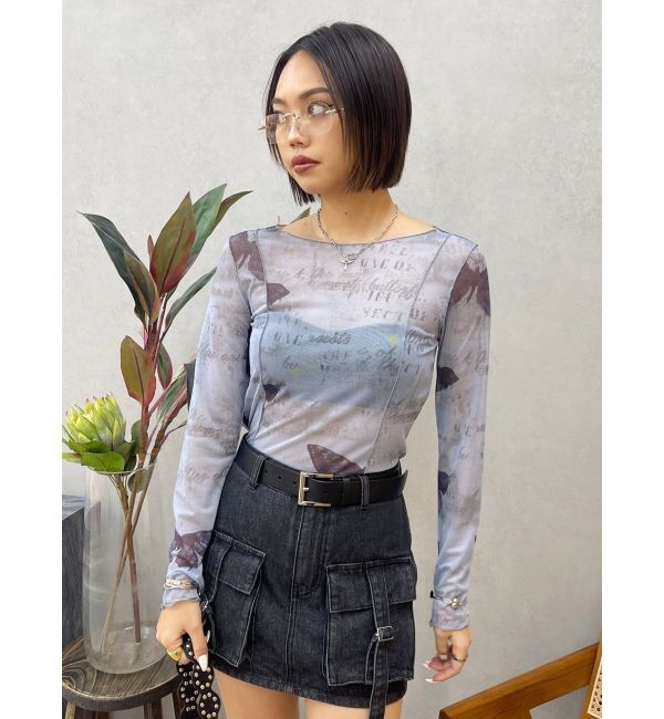 EVRIS「バタフライシアートップス」|Tシャツ・カットソー|