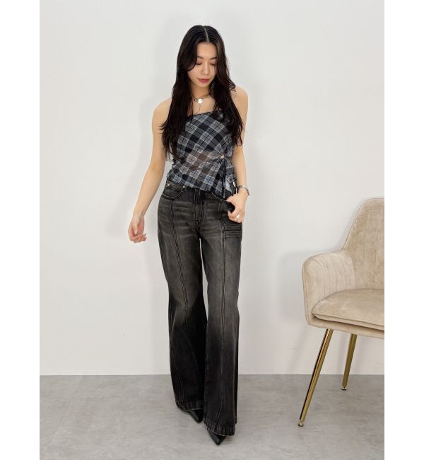 EVRIS「チェックベアトップ」|キャミソール|