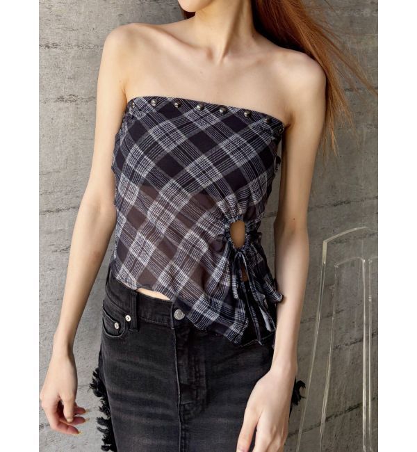 EVRIS「チェックベアトップ」|キャミソール|