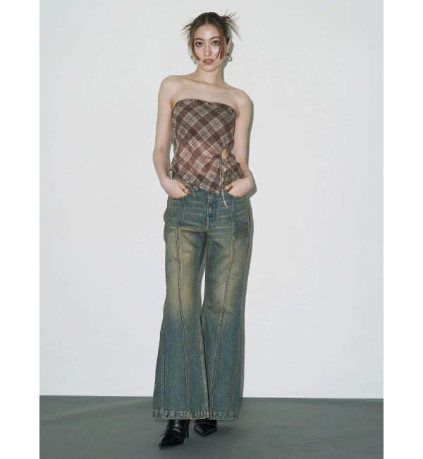 EVRIS「チェックベアトップ」|キャミソール|