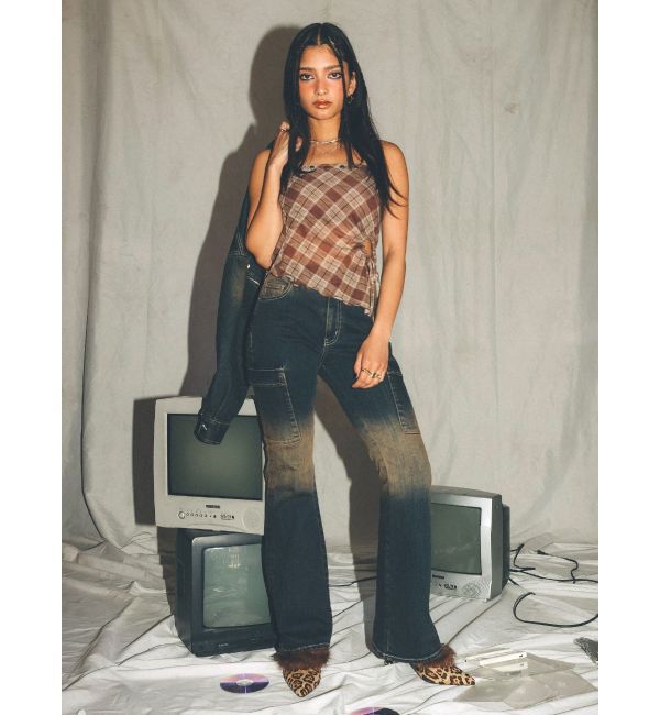 EVRIS「チェックベアトップ」|キャミソール|