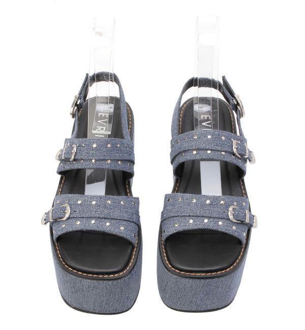 EVRIS「スタッズモチーフプラットフォームサンダル」|サンダル|