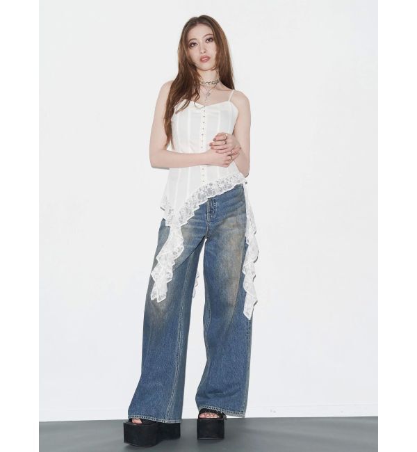 EVRIS「レースフリルキャミソール」|キャミソール|