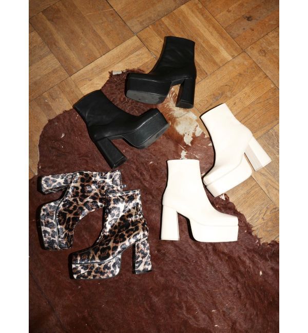 EVRIS「レザーライクチャンキーブーツ」|ショートブーツ|