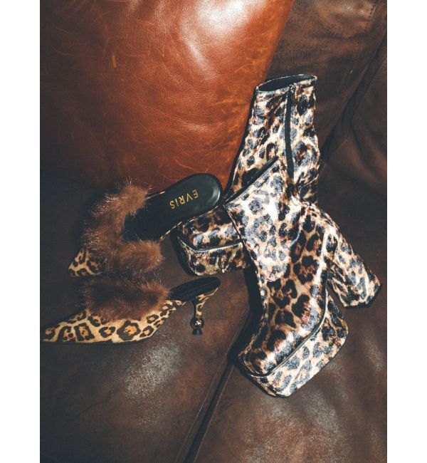 EVRIS「レザーライクチャンキーブーツ」|ショートブーツ|