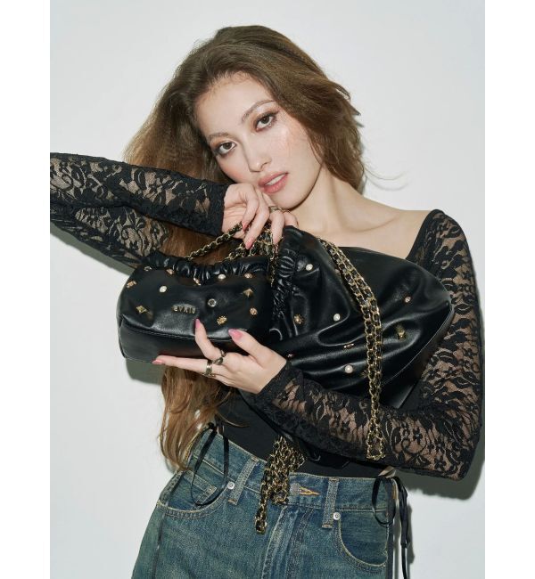 EVRIS「スタッズチェーンミニショルダーBAG」|ショルダー・メッセンジャー|