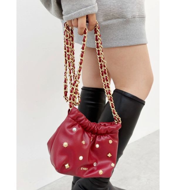 EVRIS「スタッズチェーンミニショルダーBAG」|ショルダー・メッセンジャー|