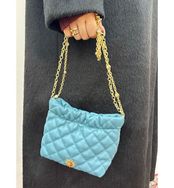 EVRIS「キルティングビジューチェーンミニBAG」|ショルダー・メッセンジャー|