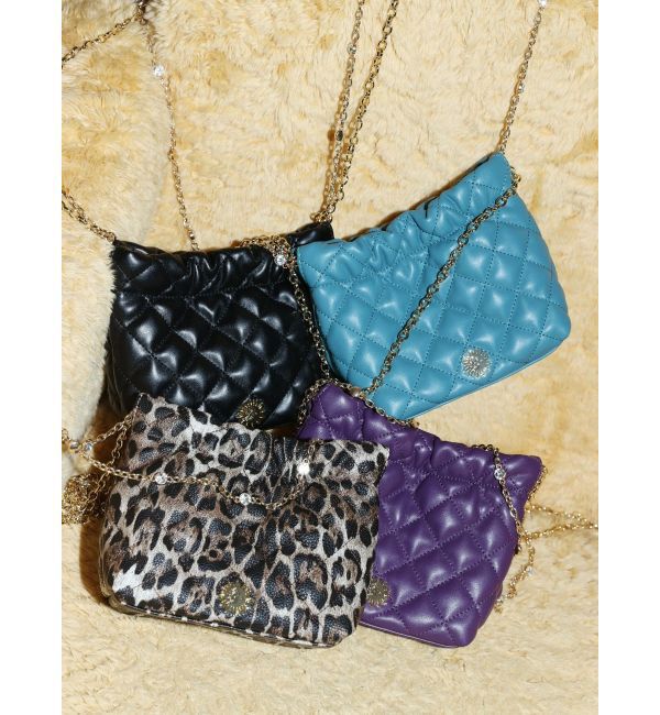 EVRIS「キルティングビジューチェーンミニBAG」|ショルダー・メッセンジャー|