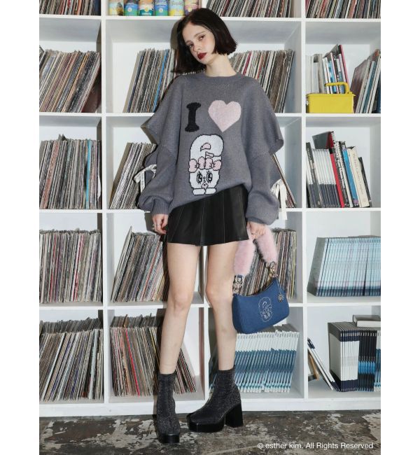 EVRIS「ヴィンテージライクフェイクレザープリーツミニスカート【セットアップ着用可能】」|スカート|