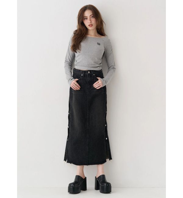 EVRIS「スタッズチャンキーヒールサボ」|サンダル|