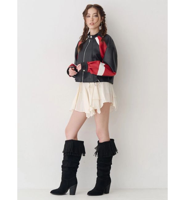 EVRIS「フリンジデザインロングブーツ」|ロングブーツ|