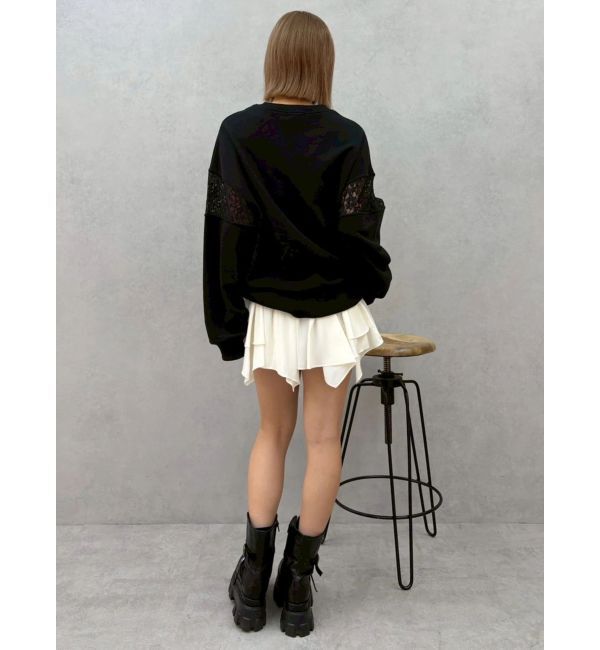 EVRIS「レースEmbroideryスウェットトップス」|スウェット・ジャージ|