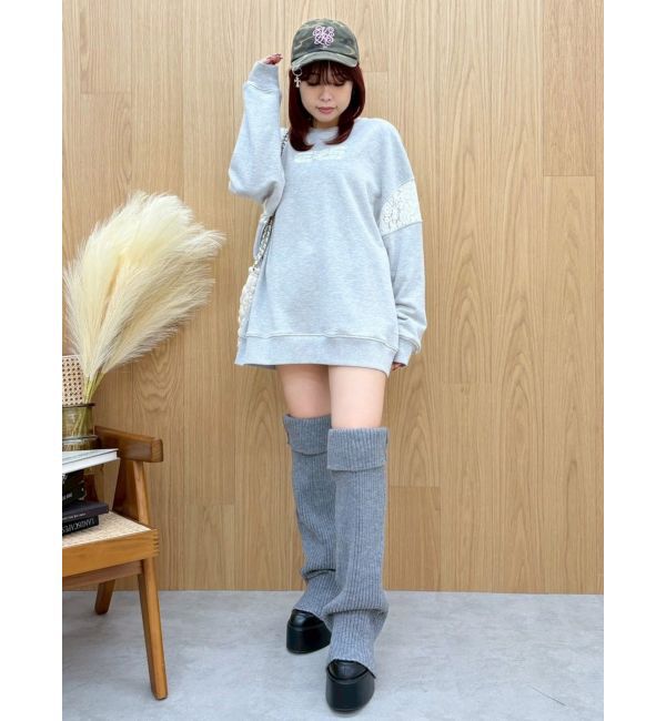 EVRIS「レースEmbroideryスウェットトップス」|スウェット・ジャージ|