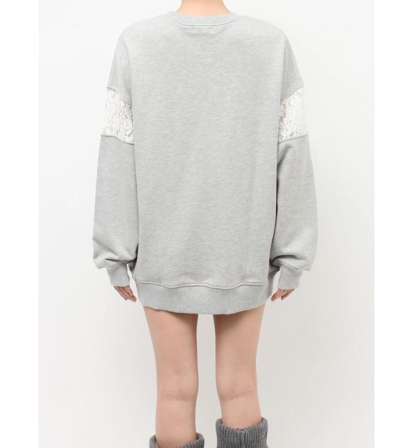 EVRIS「レースEmbroideryスウェットトップス」|スウェット・ジャージ|