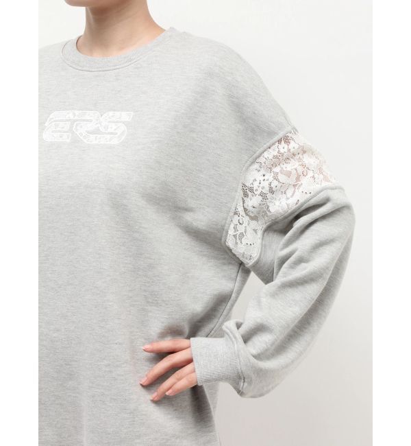 EVRIS「レースEmbroideryスウェットトップス」|スウェット・ジャージ|