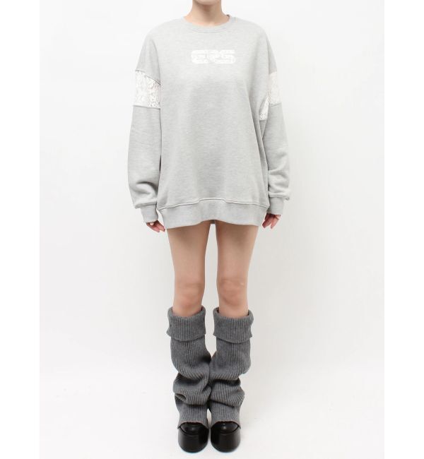 EVRIS「レースEmbroideryスウェットトップス」|スウェット・ジャージ|