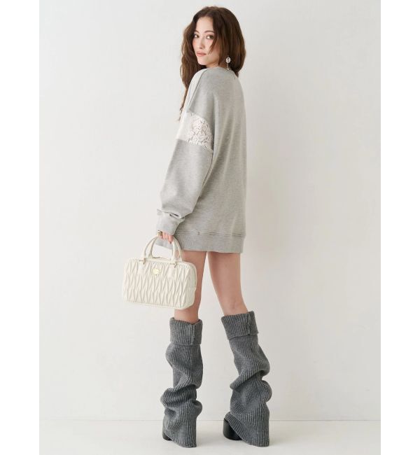 EVRIS「レースEmbroideryスウェットトップス」|スウェット・ジャージ|