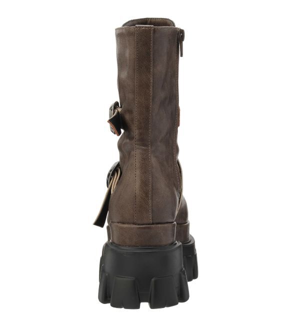 EVRIS「ダブルベルトバックルデザインワークブーツ」|ショートブーツ|