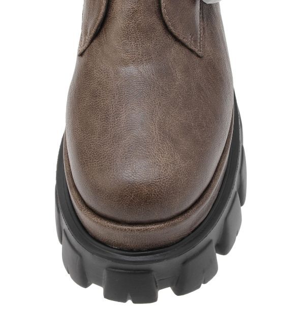 EVRIS「ダブルベルトバックルデザインワークブーツ」|ショートブーツ|