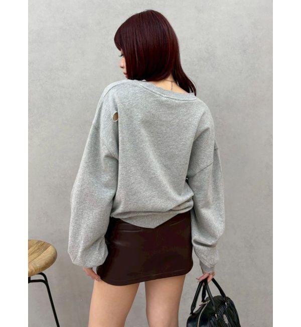 EVRIS「ピグメントダメージスウェットトップス」|スウェット・ジャージ|