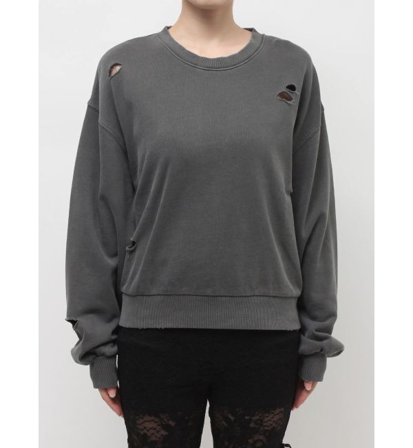 EVRIS「ピグメントダメージスウェットトップス」|スウェット・ジャージ|