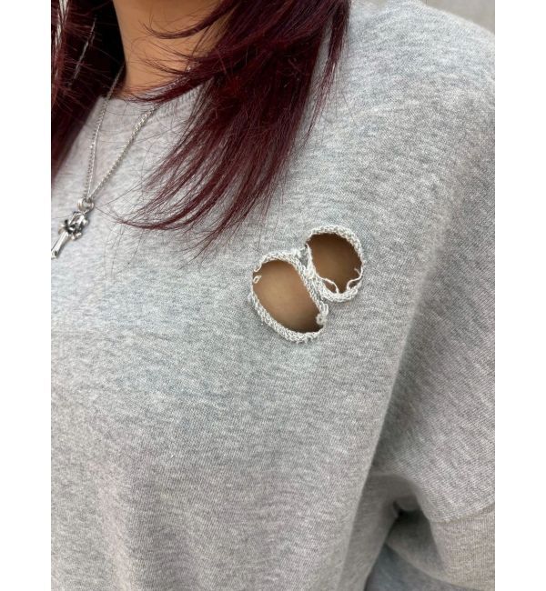 EVRIS「ピグメントダメージスウェットトップス」|スウェット・ジャージ|