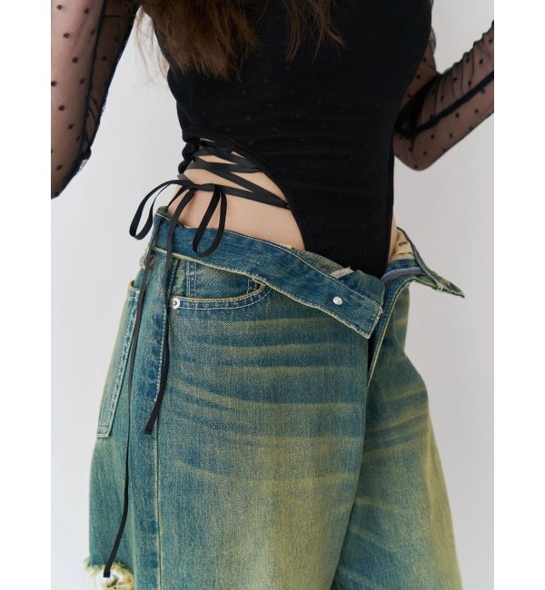 EVRIS「レースアップボディースーツ」|Tシャツ・カットソー|