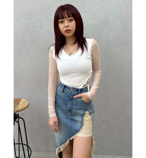 EVRIS「レースアップボディースーツ」|Tシャツ・カットソー|