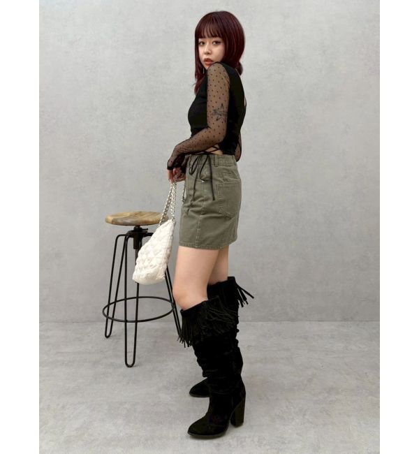 EVRIS「レースアップボディースーツ」|Tシャツ・カットソー|