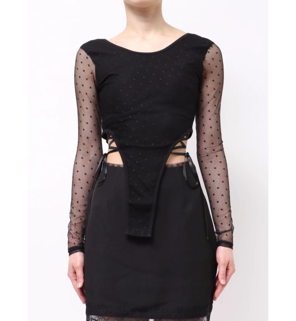 EVRIS「レースアップボディースーツ」|Tシャツ・カットソー|