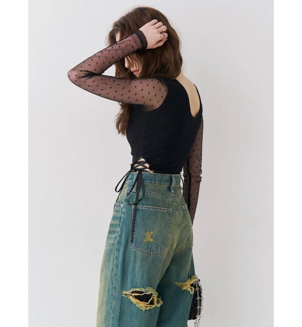 EVRIS「レースアップボディースーツ」|Tシャツ・カットソー|