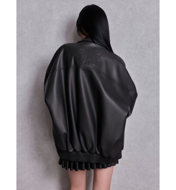 GYDA「Symmetry GYDA EmbossフェイクレザーBIGブルゾン」|ブルゾン・スタジャン|