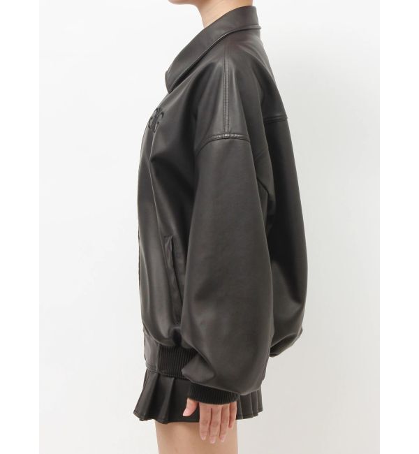 GYDA「Symmetry GYDA EmbossフェイクレザーBIGブルゾン」|ブルゾン・スタジャン|